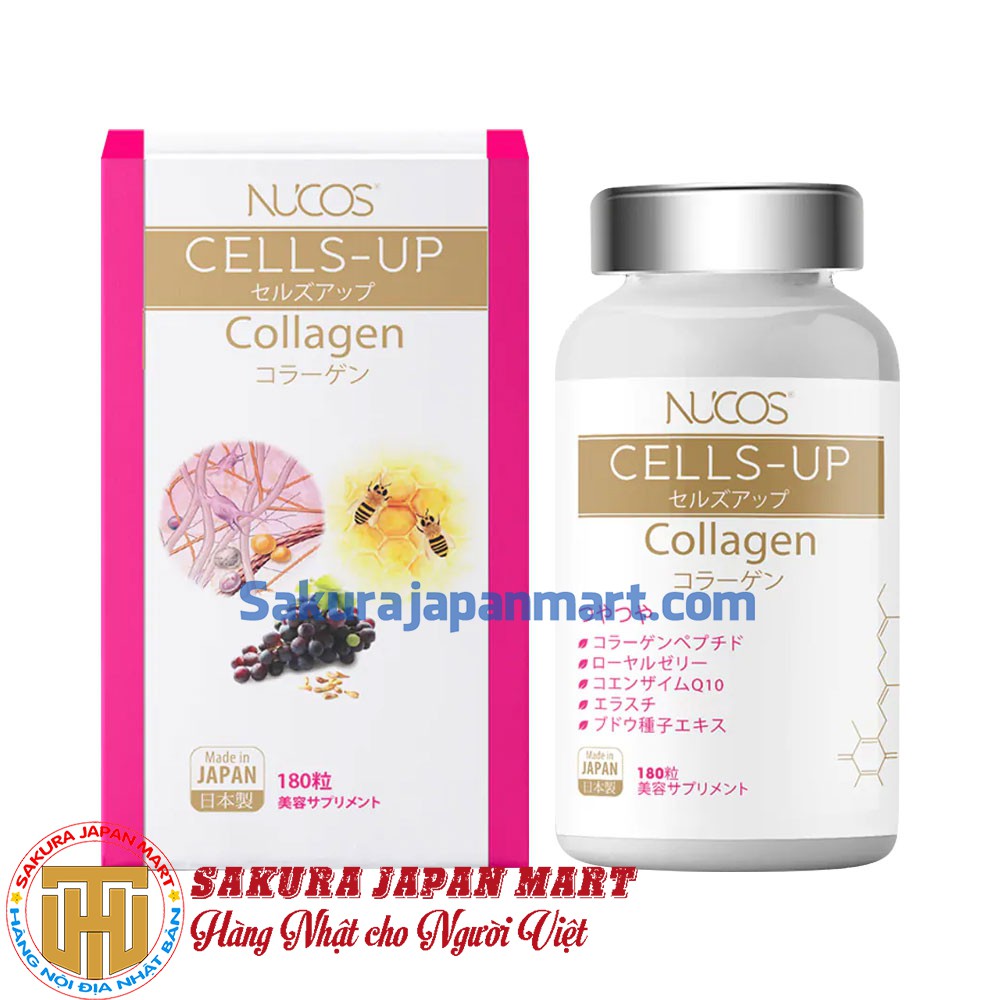 Viên uống Collagen ngăn ngừa lão hóa Nucos Cells-up Collagen 250mg 180 viên